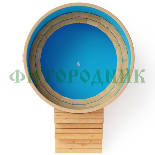 фурако круглая «comfort» из лиственницы с пластиковой вставкой с электроподогревом 2000 мм