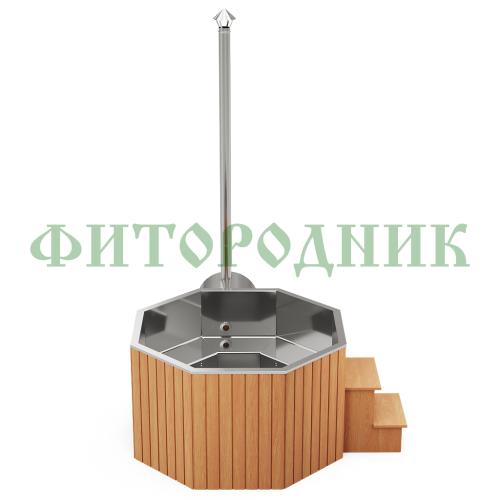 фурако «premium октагон» из нержавеющей стали с внешней печью 2150 мм