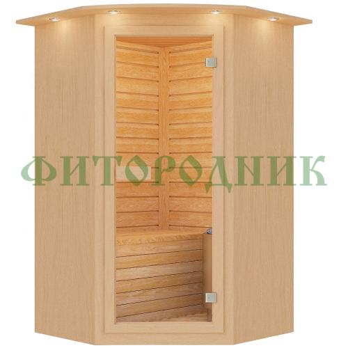 финская сауна двухместная угловая «interio» с электрической печью