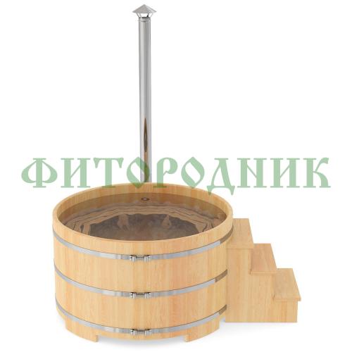 фурако круглая «premium» из кедра с внешней печью с газовой горелкой 2000 мм