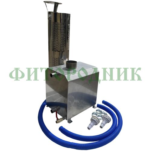 внешняя квадратная дровяная печь «steamlux» premium для бассейна и купели 65 квт