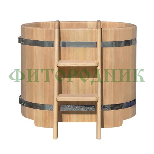 овальная купель «premium» из кедра длина 1200 мм ширина 780 мм высота 1150 мм