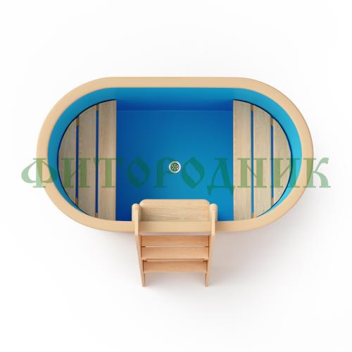 овальная купель «original» с пластиковой вставкой длина 1400 мм ширина 780 мм высота 900 мм