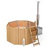 Обшивка подставки деревом по кругу для банного чана 2150 мм.