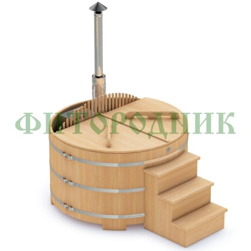 фурако круглая «premium» из кедра со встроенной печью 2000 мм