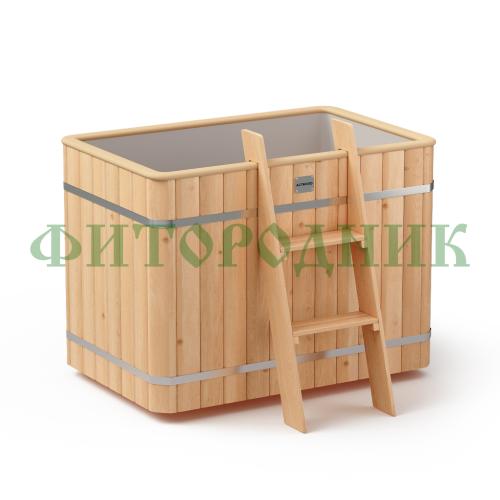 прямоугольная купель «original» с пластиковой вставкой длина 1200 мм ширина 780 мм высота 900 мм