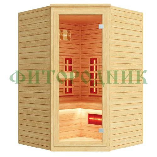 двухместная угловая инфракрасная сауна «comfort» с керамическими излучателями