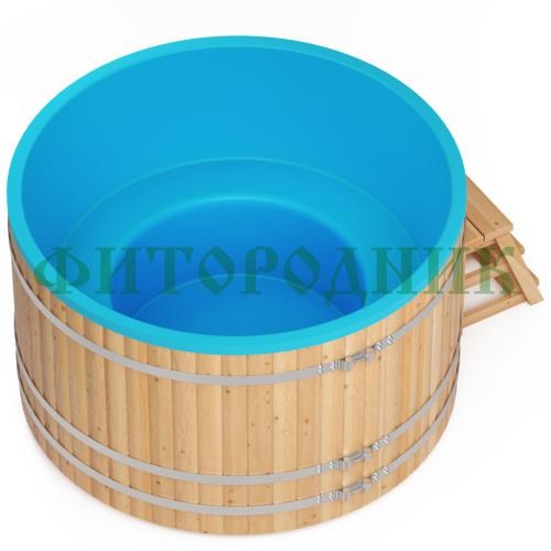 круглая купель «comfort» из лиственницы с термопластиковой вставкой диаметр 2000 мм