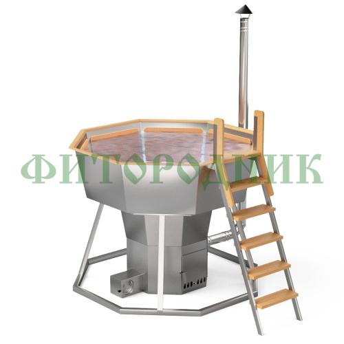 банный чан «premium neo steel» на подставке с печью 1750 мм