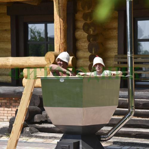 банный чан «original siberia» с печью 1650 мм