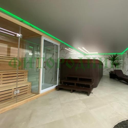 трехместная финская сауна «comfort» с душевой кабиной