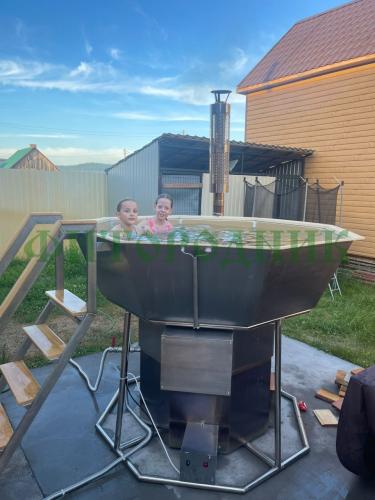 банный чан «premium neo steel» на подставке с газовой горелкой 2150 мм