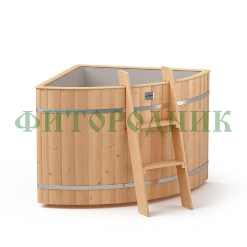 угловая купель «original» с пластиковой вставкой длина 1100 мм ширина 1100 мм высота 900 мм