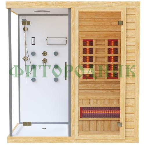 одноместная инфракрасная сауна «comfort» с душевой кабиной