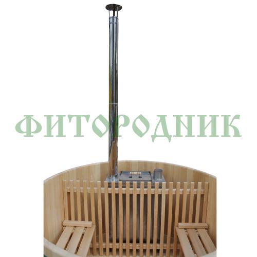 фурако круглая «premium» из кедра со встроенной печью 1700 мм