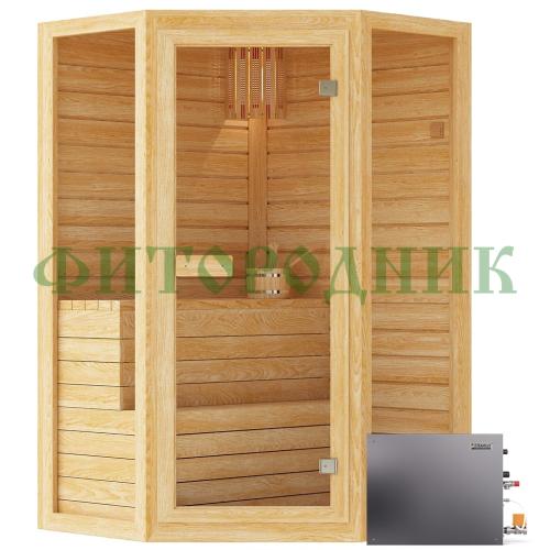 паровая сауна двухместная угловая «comfort» с парогенератором «steamlux»