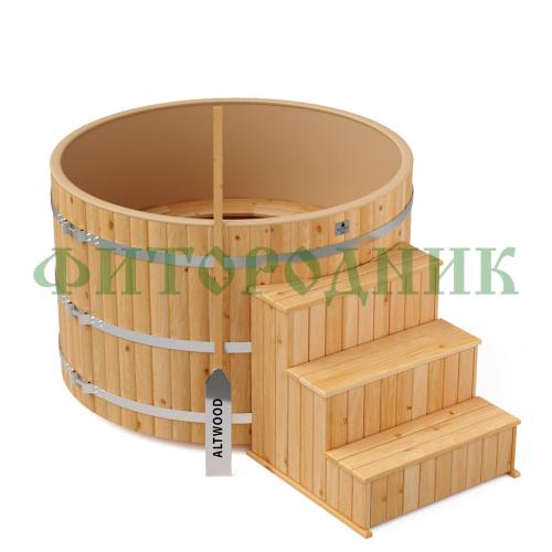 фурако круглая «comfort» из лиственницы с пластиковой вставкой с электроподогревом 1700 мм