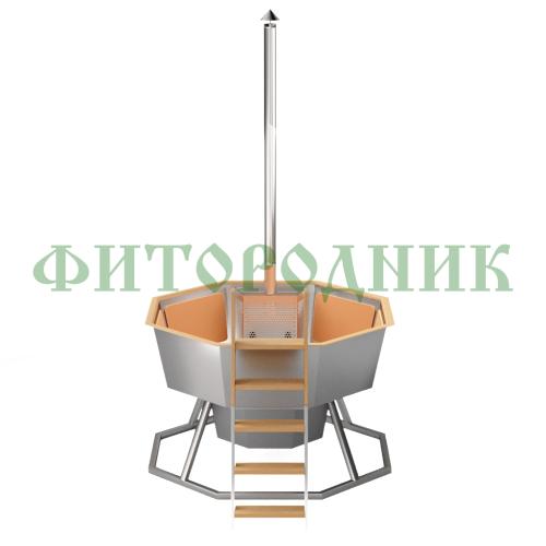 банный чан «premium neo steel» на подставке со встроенной печью 1750 мм