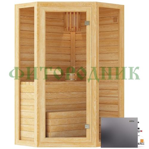 паровая сауна одноместная угловая «comfort» с парогенератором «steamlux»