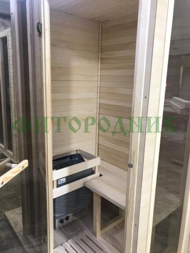 финская сауна одноместная угловая «original» с электрической печью