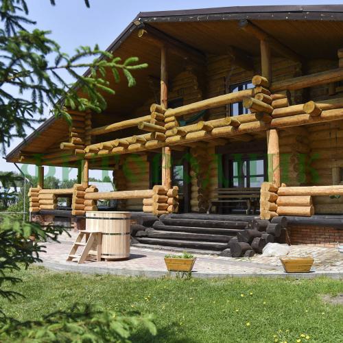 овальная купель «premium» из лиственницы с вставкой из нержавеющей стали длина 1200 мм