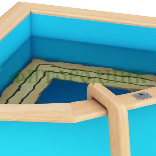 угловая купель «comfort» из полипропилена длина 1300 мм ширина 1300 мм высота 1000 мм