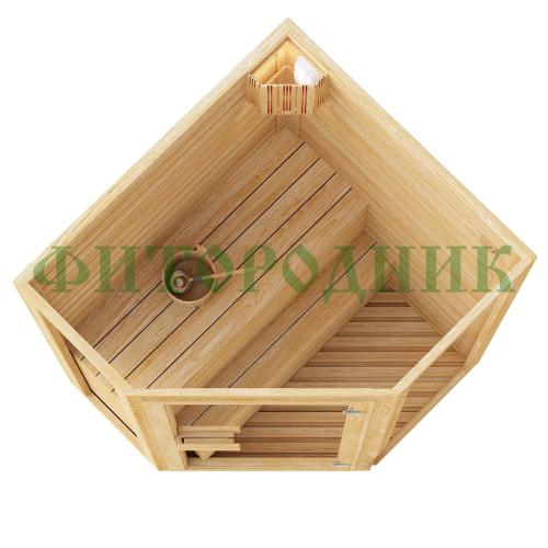 паровая сауна одноместная угловая «comfort» с парогенератором «steamlux»