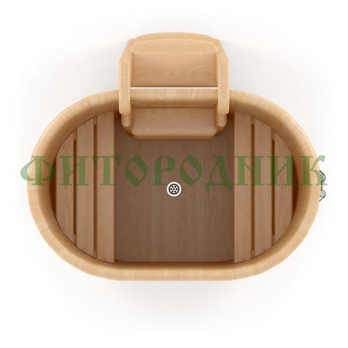 овальная купель «premium» из кедра длина 1200 мм ширина 780 мм высота 1150 мм