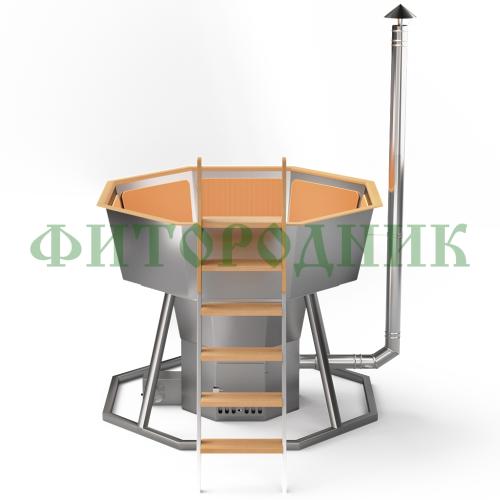 банный чан «premium neo steel» на подставке с печью 1750 мм