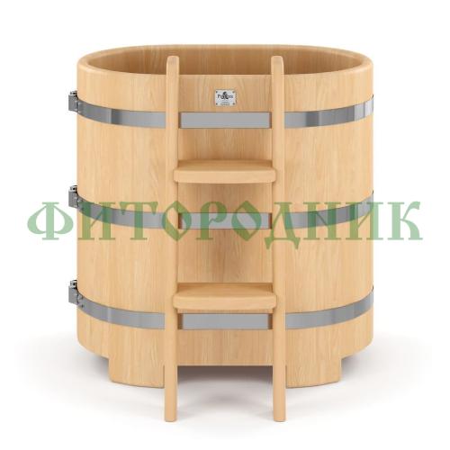 овальная купель «premium» из кедра длина 1200 мм ширина 780 мм высота 1150 мм