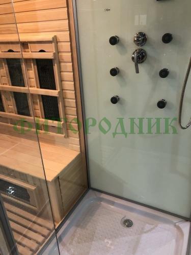 комбинированная сауна трехместная «comfort» с душевой кабиной