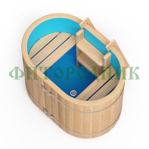 овальная купель «original» с пластиковой вставкой длина 1200 мм ширина 780 мм высота 900 мм