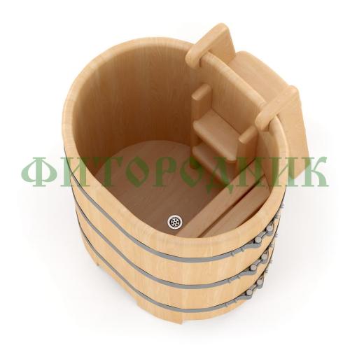 овальная купель «premium» из кедра длина 1000 мм ширина 780 мм высота 1150 мм